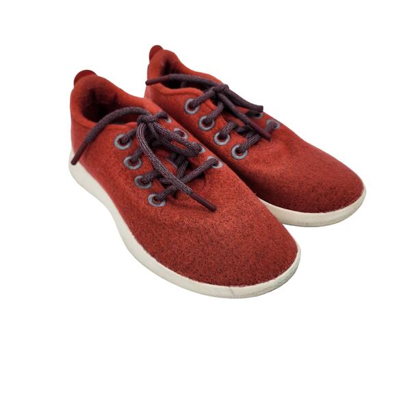 Allbirds Women's Wool Runners Lace Up Shoes Sneakers In Mizzle Red Size 7 - Picture 1 of 5